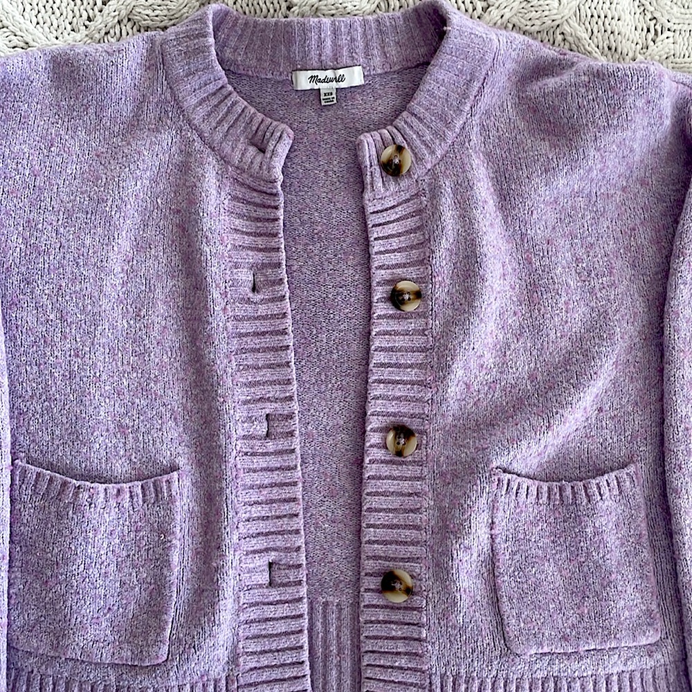 Madewell cropped cardigan!